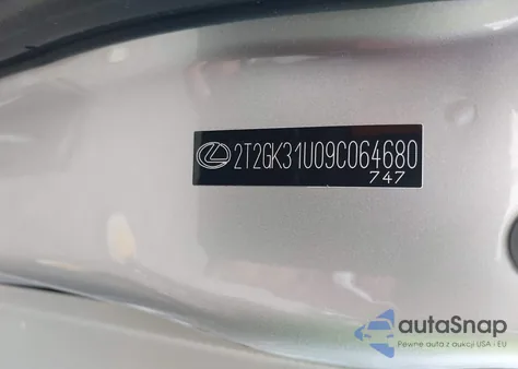 2009 Lexus Rx 350 z USA, uszkodzony, nr VIN 2T2GK31U09C064680